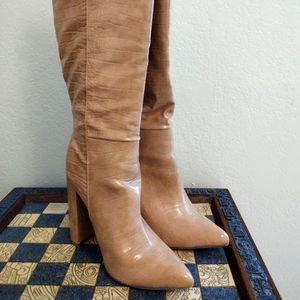 Beige Tall Boots